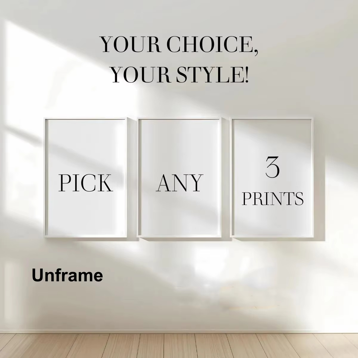 Sustainable Living Products - 3pcs Frameless Custom Photo Canvas Prints
