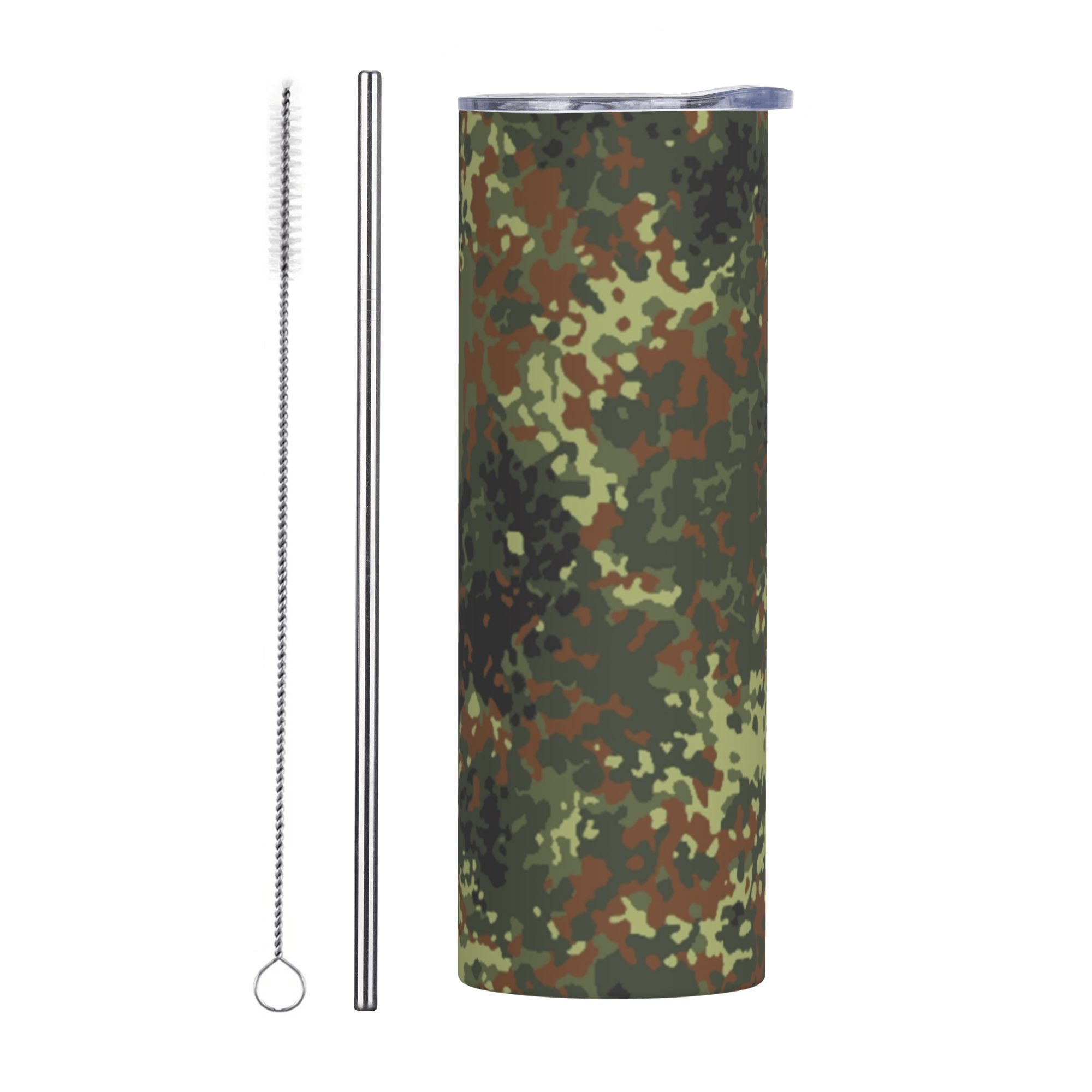 Stainless Steel Straw - Flecktarn Camo Tumbler Vacuum Insulated Thermal