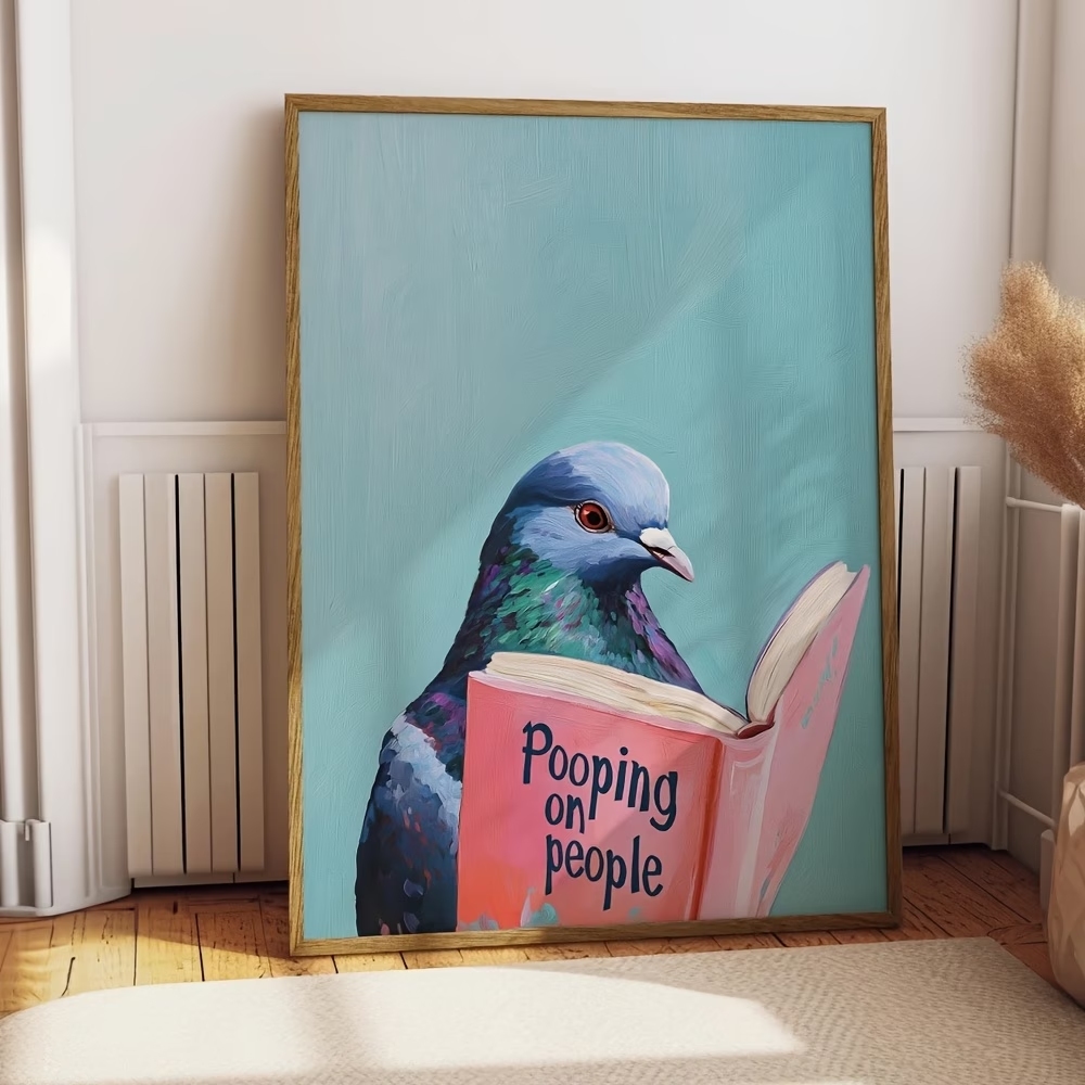 Sustainable Living Products - Modern Pigeon Reading Pooping On People