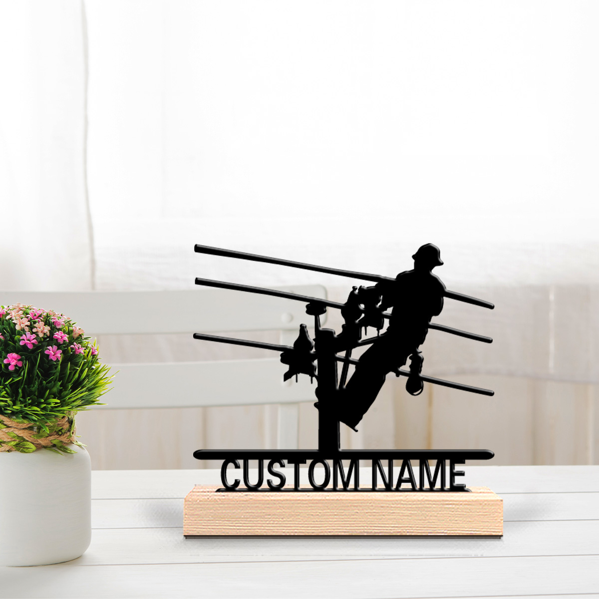 Sustainable Living Products - 1pc Stylish Personalized Custom Electrician Metal