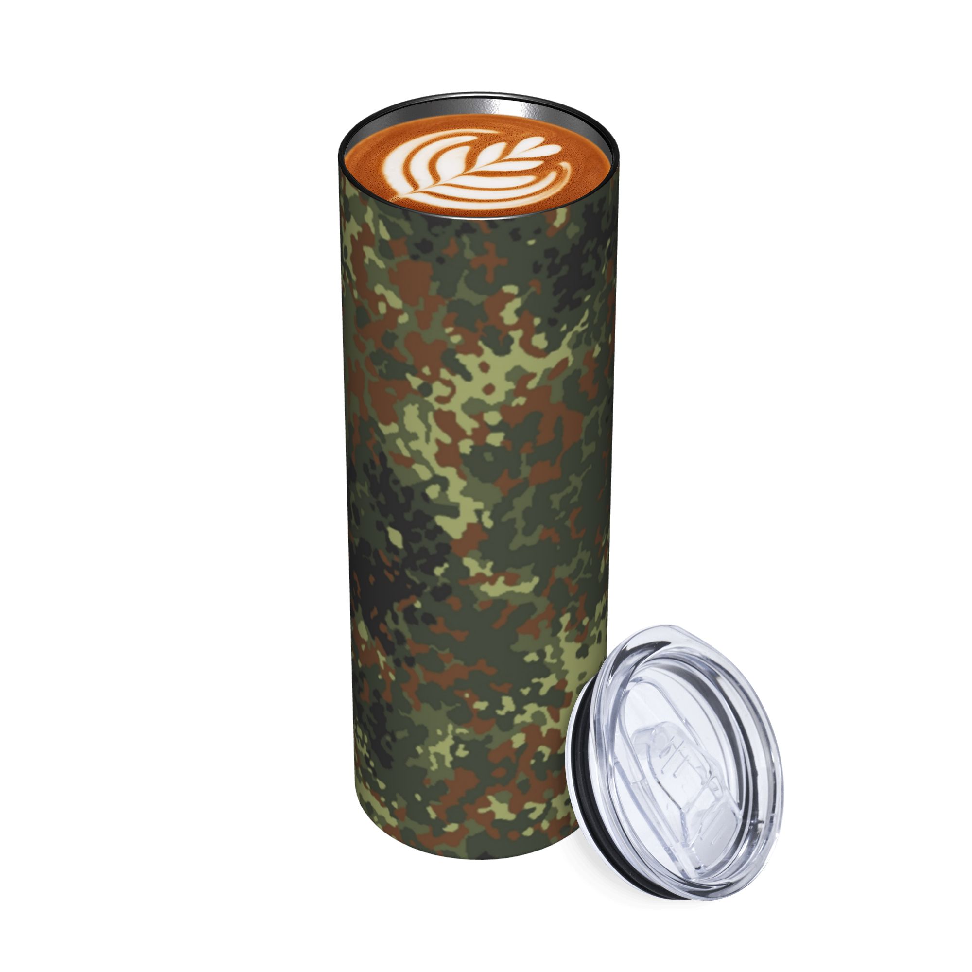 Flecktarn Camo Tumbler Vacuum  - Stainless Steel Straw ulasan dan harga