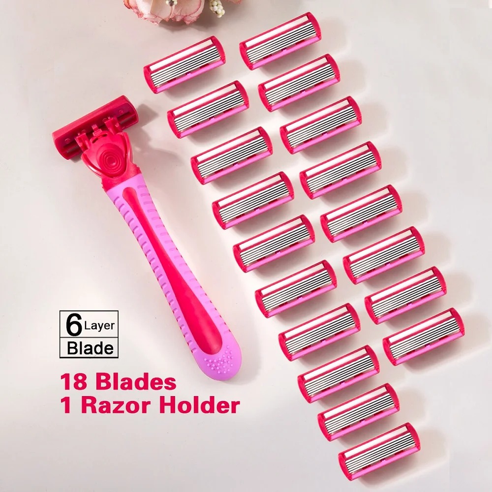 1 Handle + 18 Blades/ Women Ma - Safety Razor Handle ulasan dan harga