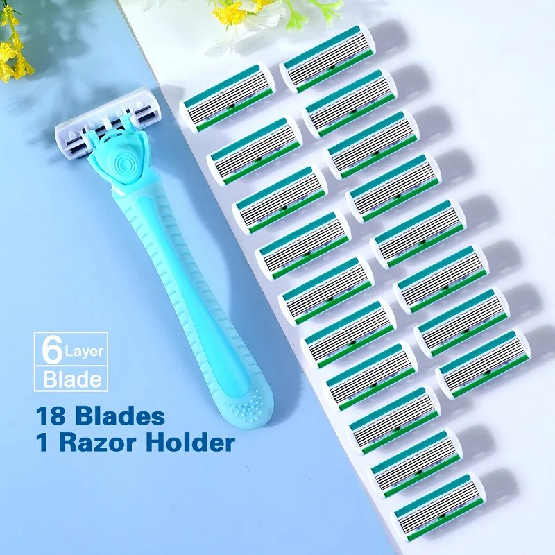 1 Handle + 18 Blades/ Women Ma - Safety Razor Handle ulasan dan harga