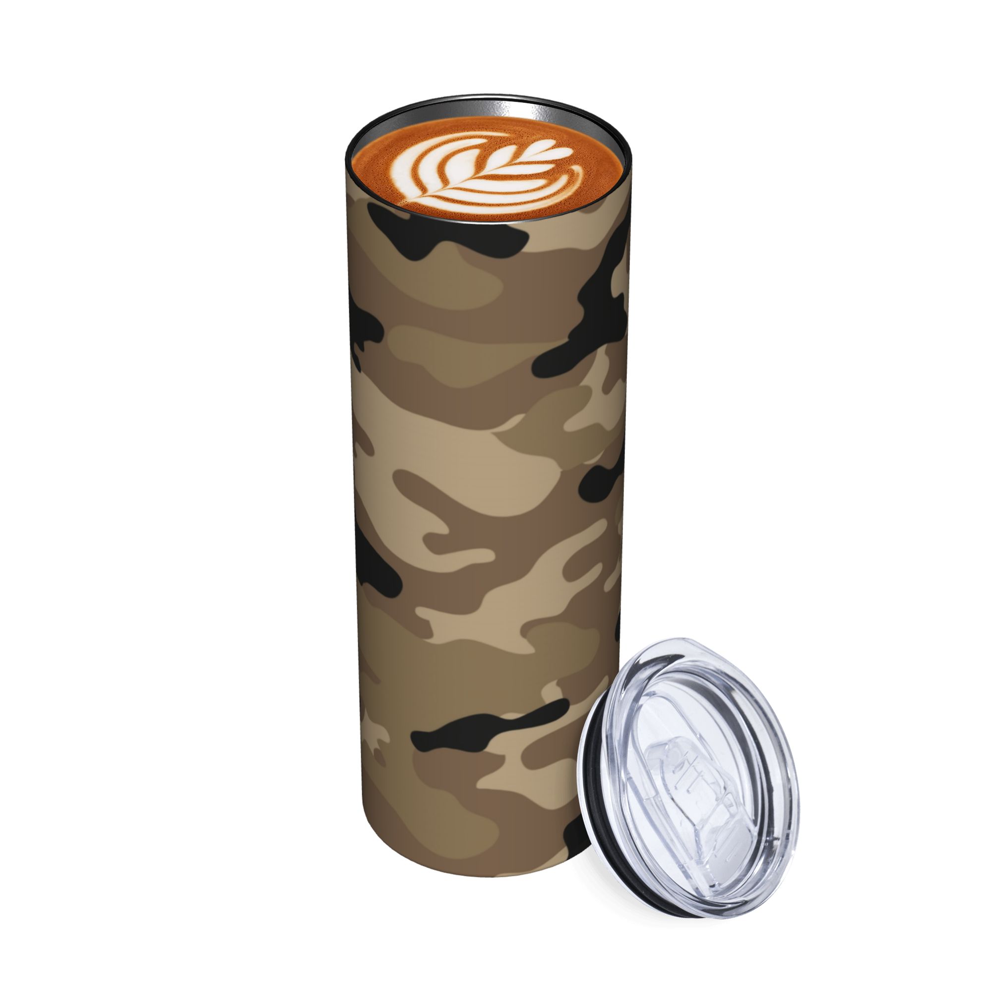 Brown Woodland Camo Pattern Va - Stainless Steel Straw ulasan dan harga