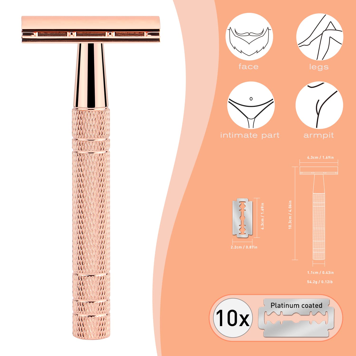 Reusable Double Edge Safety Ra - Safety Razor Handle ulasan dan harga