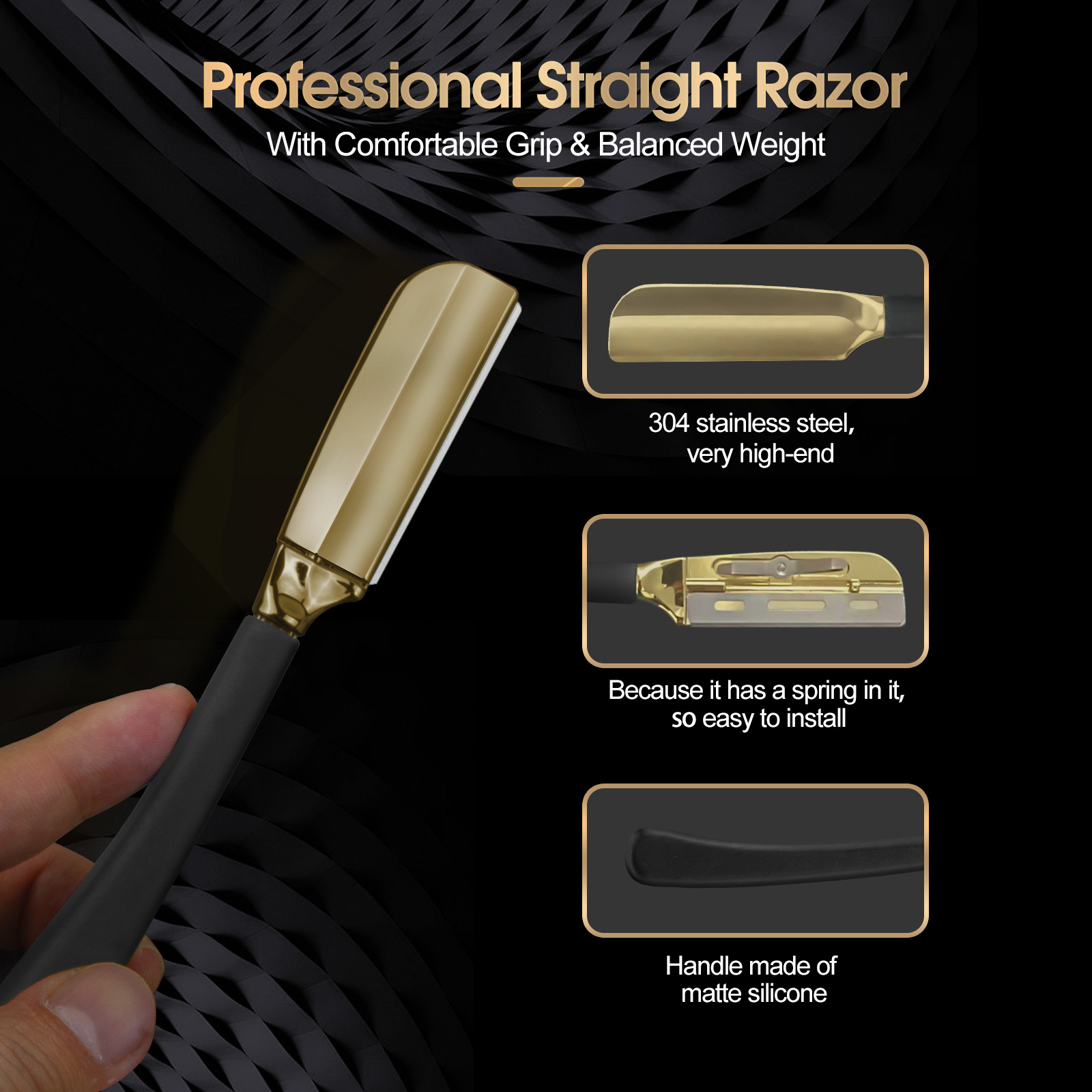 1Pc Pro Baber Beard Straight E - Safety Razor Handle ulasan dan harga