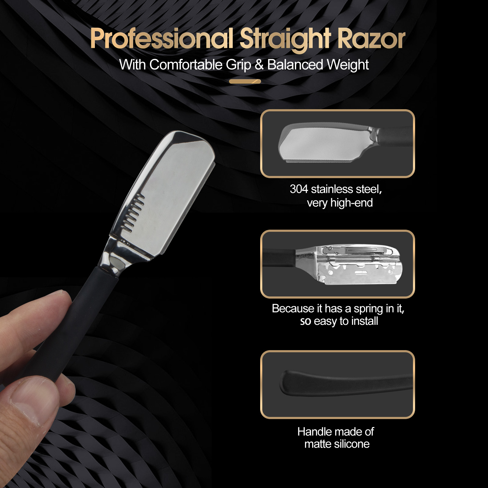 1Pc Pro Baber Beard Straight E - Safety Razor Handle ulasan dan harga